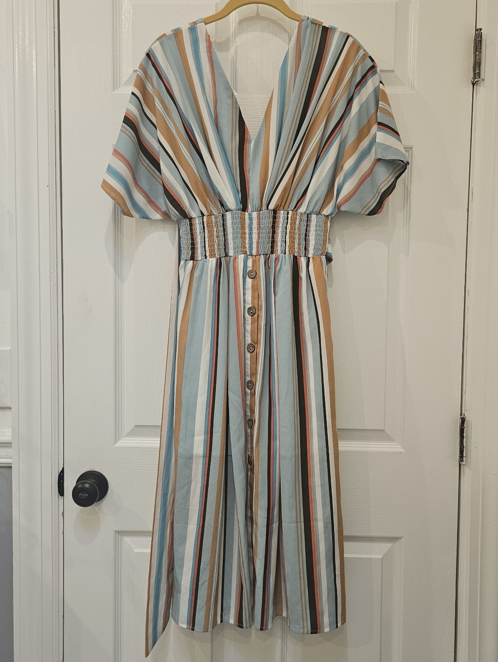Oddy Striped Multi Colored Dress Size Small Flowy Maxi Dress